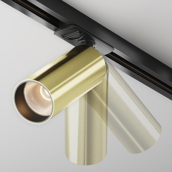 Maytoni Reflektorové LED svítidlo FOCUS zlatá 12W pro 1F systém UNITY, v. 15,8 cm, 3000K nestmívatelné