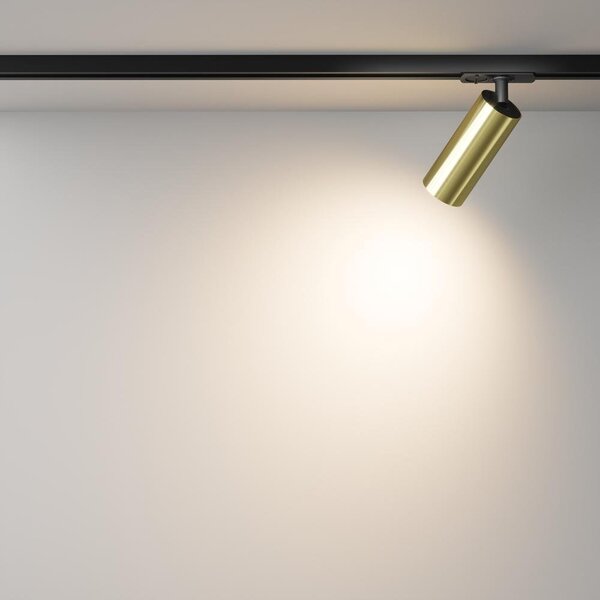 Maytoni Reflektorové LED svítidlo FOCUS zlatá 12W pro 1F systém UNITY, v. 15,8 cm, 3000K nestmívatelné
