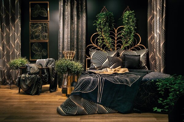 ZATEMŇOVACÍ ZÁVĚS NA PÁSCE LIMITED COLLECTION VICTORIA3 140X270 CM ČERNÁ