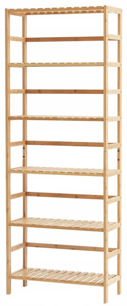 Regál Vevor 60 cm x 161 cm x 26 cm, odstíny hnědé