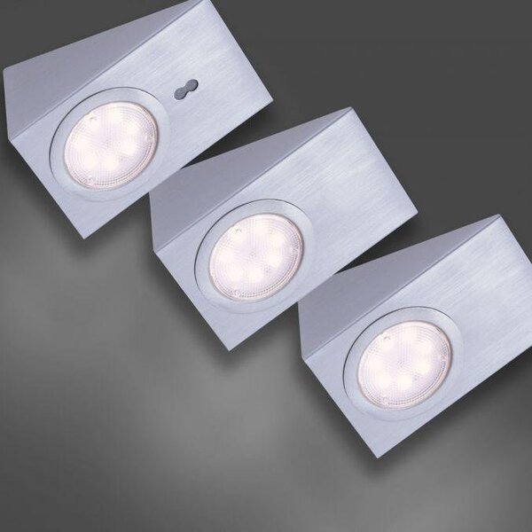 LD 84111-55-3 THEO LED skříňkové svítidlo, ocel, 3-ramenné, klínovité, moderní 3000K - LEUCHTEN DIREKT / JUST LIGHT