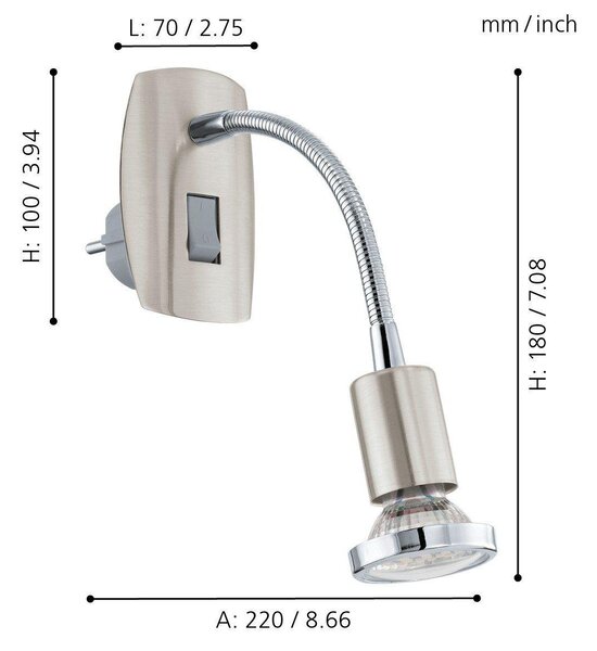 EG 92933 Zásuvkové bodové svítidlo MINI 4 92933 - EGLO