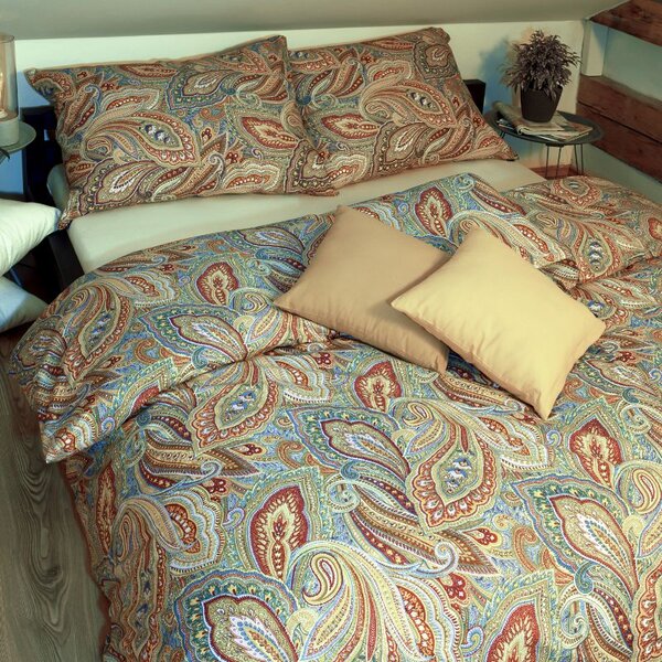 Povlečení KLASIK DESIGN orient zelenovínová 140 x 200/70 x 90 cm