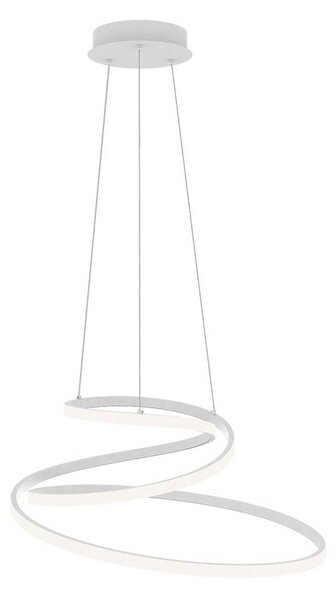 Luce Ambiente Design Závěsné světlo LED COASTER, bílá, Ø 60 cm, kov,, Bílá / opál, Obývací pokoj / jídelna, Hliník, Moderní