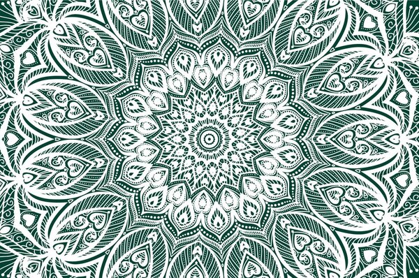 Tapeta Mandala harmonie na zeleném pozadí