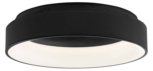 Luce Ambiente Design LED stropní svítidlo Noah, černé, Ø 60 cm, kov,, Černá, Obývací pokoj / jídelna, Hliník, Moderní