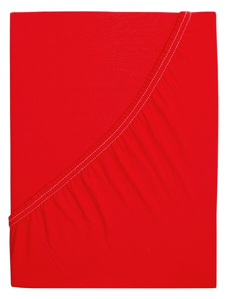 B.E.S. - Petrovice, s.r.o. Prostěradlo Jersey česaná bavlna MAKO - Červená Rozměr: 120 x 200