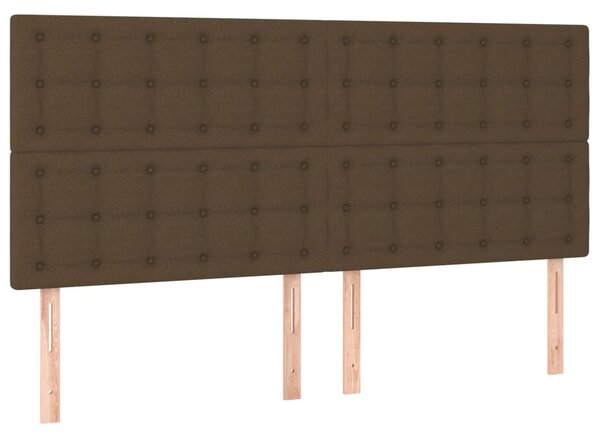 Box spring postel s matrací tmavě hnědá 200x200 cm textil 3136944