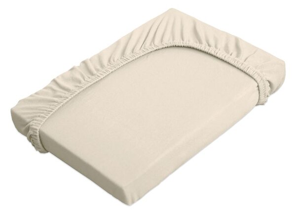 Napínací prostěradlo JERSEY ELASTIC LYCRA béžová výška matrace do 40 cm 100 x 220 cm