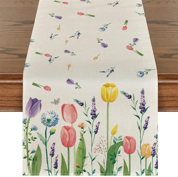 Bavlissimo Běhoun na stůl s květy tulipánů 183 x 33 cm barva a vzor: Multicolor 3