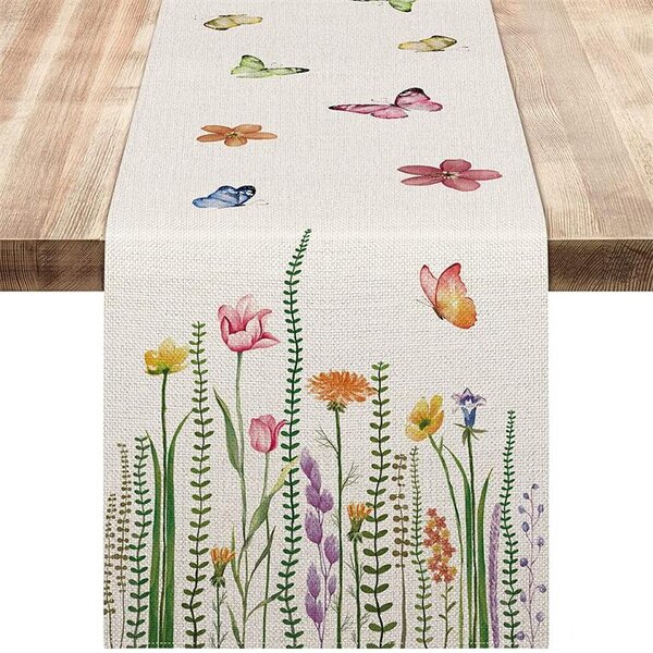 Bavlissimo Běhoun na stůl s květy tulipánů 183 x 33 cm barva a vzor: Multicolor 3