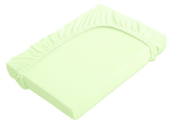 Napínací prostěradlo JERSEY ELASTIC LYCRA světle zelená výška matrace do 30 cm 90 x 200 cm