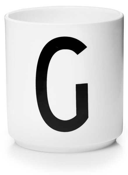 Porcelánový hrnek G DESIGN LETTERS - bílý