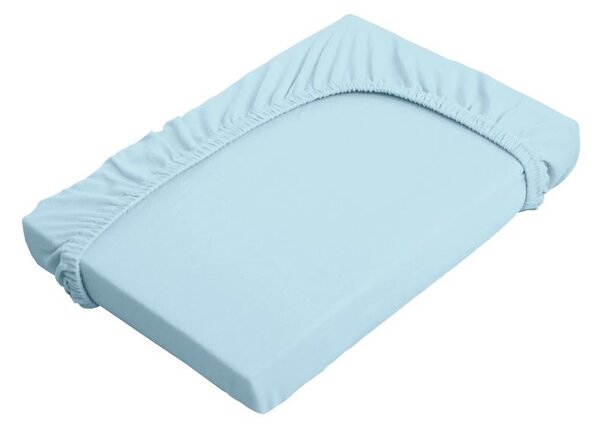 Napínací prostěradlo JERSEY ELASTIC LYCRA světle modrá výška matrace do 30 cm 90 x 200 cm