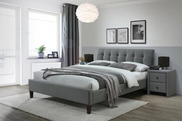 HALMAR, SAMARA 2 čalouněná postel 160x200 cm, šedá