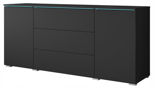Komoda Bratex 150 x 39 x 68 cm černá matná