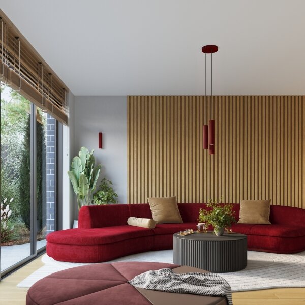 Brilagi - LED Bodové svítidlo CRESTO 3xGU10/10W/230V burgundy