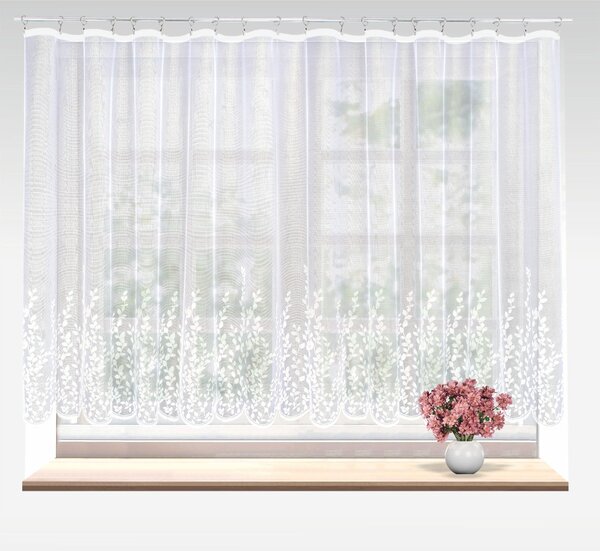 Záclona žakárová, Callisia metráž, bílá 120 cm