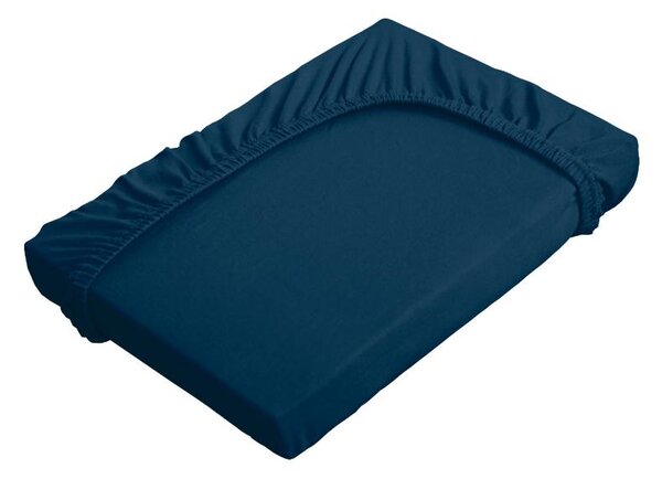 Napínací prostěradlo JERSEY ELASTIC LYCRA tmavě modrá výška matrace do 30 cm 100 x 220 cm