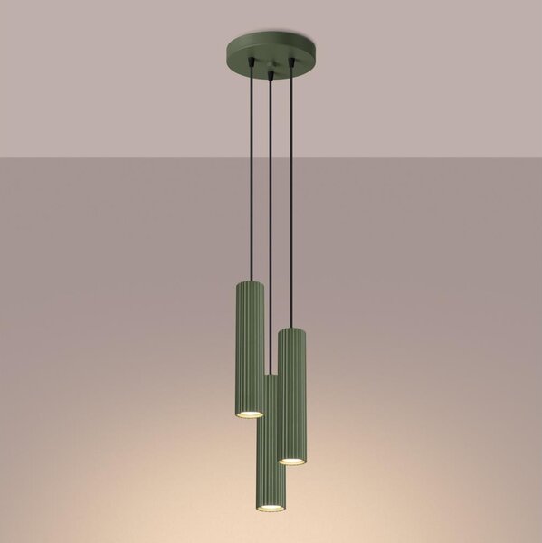 Brilagi - LED Lustr na lanku CRESTO 3xGU10/10W/230V zelená