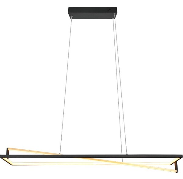 Trio - LED Stmívatelný lustr na lanku EDGE LED/35W/230V 2300/3000/4000K černá
