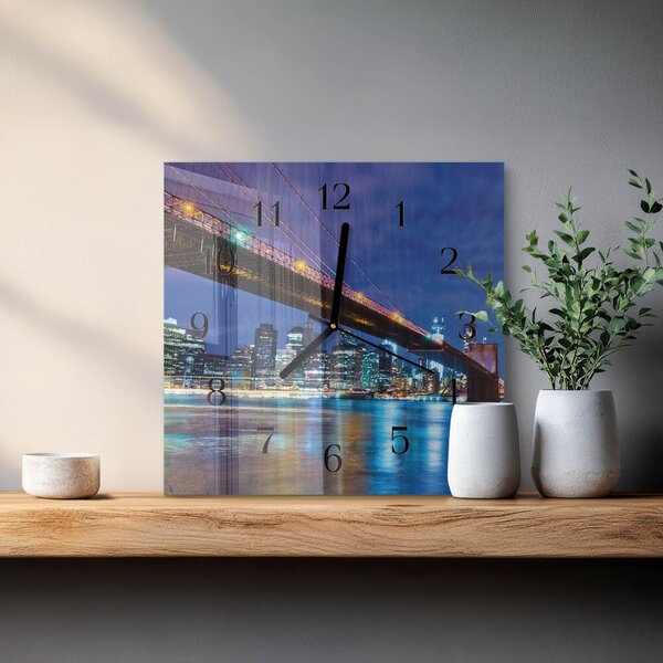 Skleněné hodiny na stěnu Most zskc-30x30-00176765