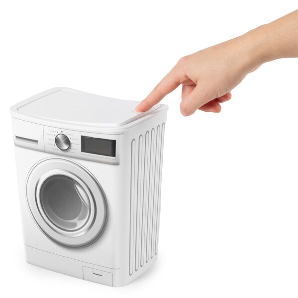 Compactor nádoba na prací prostředky s víkem one-touch, vzhled pračky, 4 L