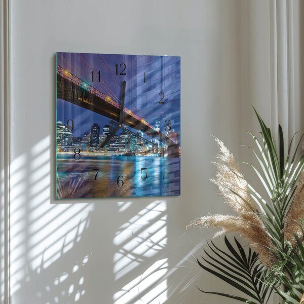 Skleněné hodiny na stěnu Most zskc-30x30-00176765