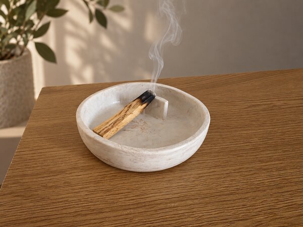 VOJA HOME Vykuřovací miska pro palo santo a vonné tyčinky Barva: Tlumená metalická měď (marble styl)