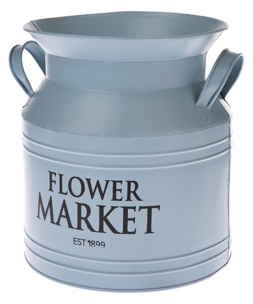 Modrý kovový květináč Dakls Flower Market, ø 20 cm