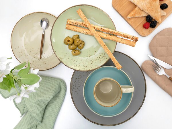 KOMBINOVANÁ SOUPRAVA, 16dílné, kamenina Creatable - Online Only nádobí, Online Only