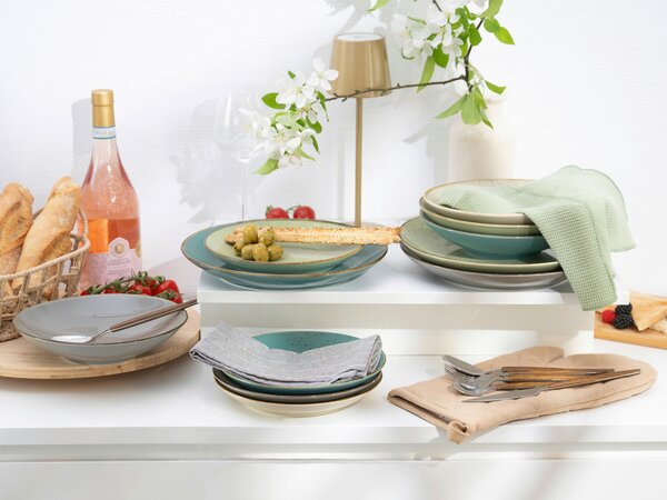 KOMBINOVANÁ SOUPRAVA, 12dílné, kamenina Creatable - Online Only nádobí, Online Only