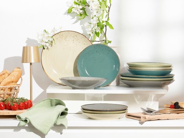 KOMBINOVANÁ SOUPRAVA, 12dílné, kamenina Creatable - Online Only nádobí, Online Only