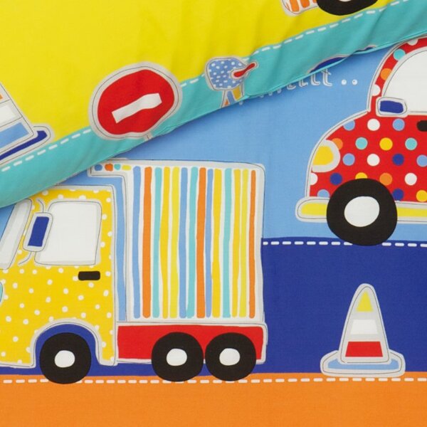 Povlečení FINO DESIGN traffic modropestrá 140 x 200/70 x 90 cm