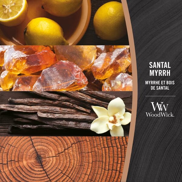 WoodWick Malá vonná svíčka WoodWick, Santal Myrrh