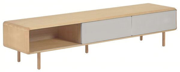 Jasanový TV stolek Kave Home Anielle 180 x 42 cm