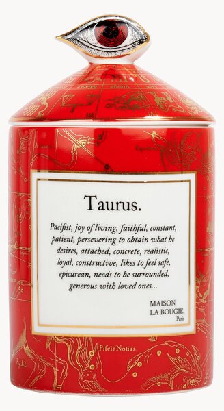 Ručně vyrobená vonná svíčka Taurus (mandarinka, santalové dřevo & pačuli)