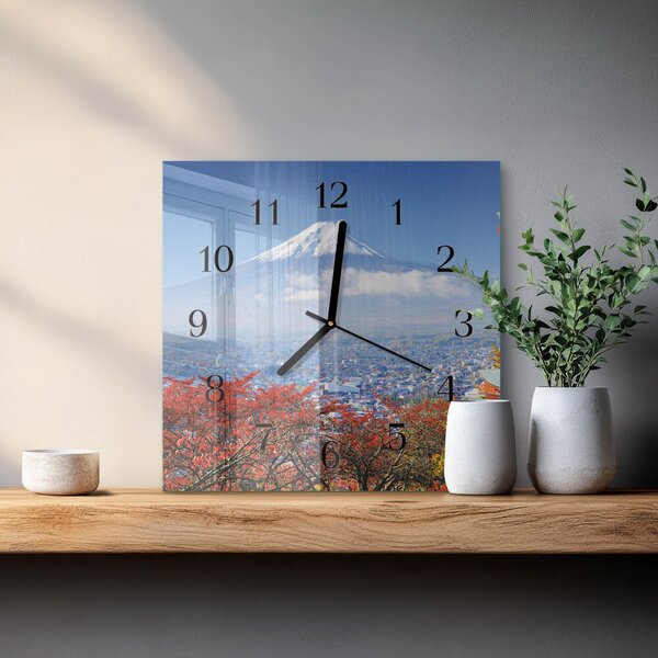 Skleněné hodiny na stěnu Hora zskc-30x30-00176791