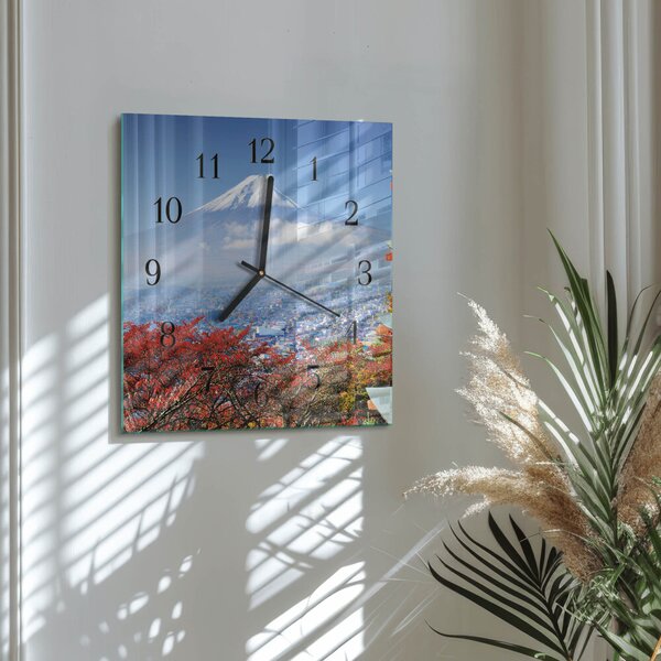 Skleněné hodiny na stěnu Hora zskc-30x30-00176791