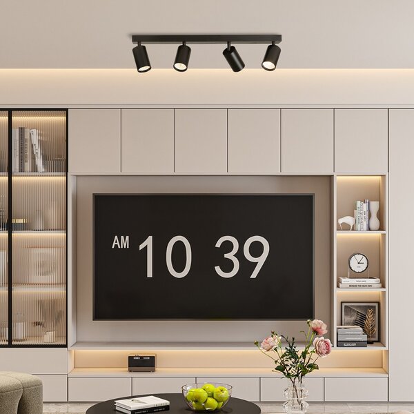 Immax NEO LITE PUNTO-4 Smart bodové svítidlo černé zdroj GU10 6W, RGB+CCT WiFi BEACON