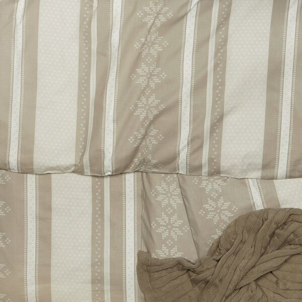 Povlečení KLASIK DESIGN nordic bílobéžová 140 x 200/70 x 90 cm
