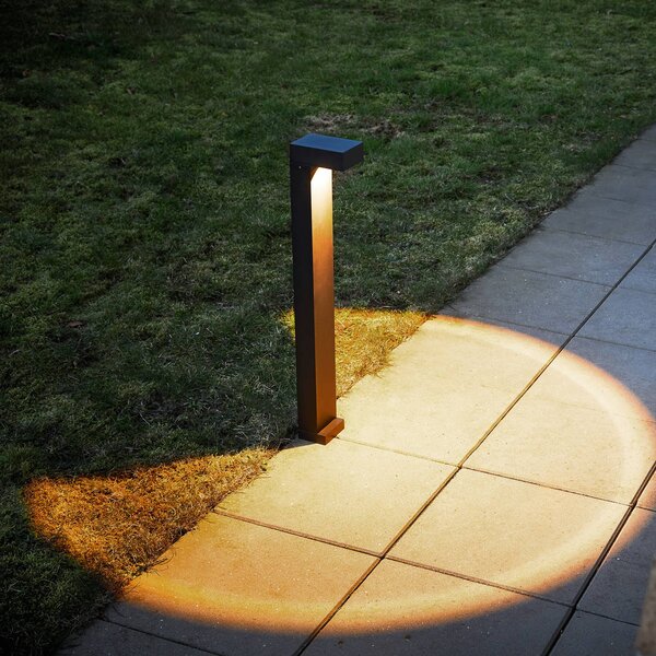 LOOM DESIGN LED světlo na cestu Arn, corten, výška 70 cm, hliník, Hnědá / rez, Hliník, Moderní