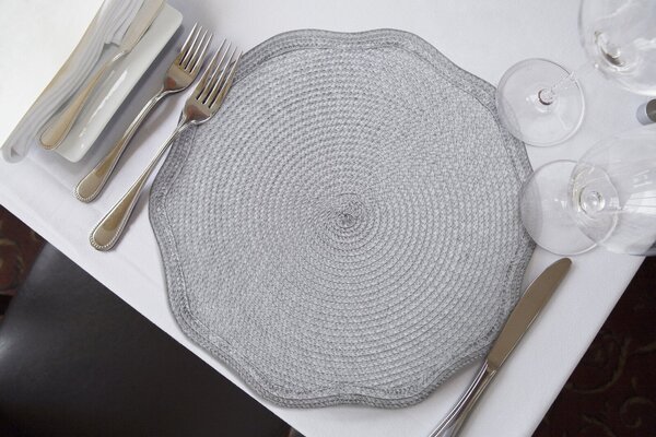 SADA 6KS PROSTÍRÁNÍ NA STŮL OTELLO (FI) 38 CM BÍLÁ