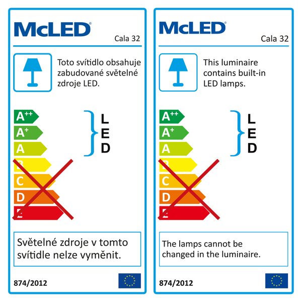 McLED LED stropní svítidlo CALA 32, 32W Barevná teplota: Teplá bílá