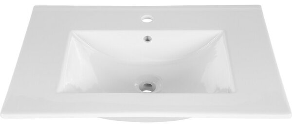Comad Závěsná koupelnová skříňka Aster Lava se zápustným umyvadlem 60 cm bílá