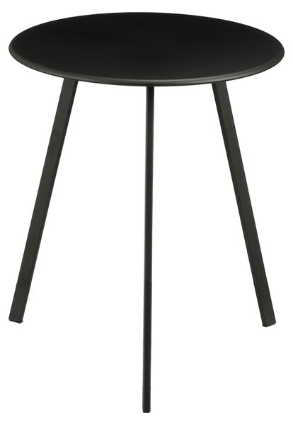Mica Decorations Seattle – venkovní odkládací stolek – kulatý konferenní stolek – stolek na kvtiny a kávový stolek – 45 x Ø38 cm – kov – erný