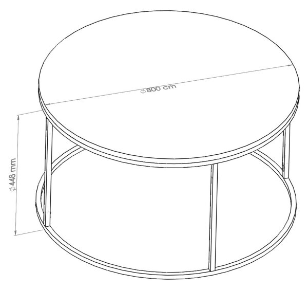 Konferenční stolek STARTIS 80 cm černá