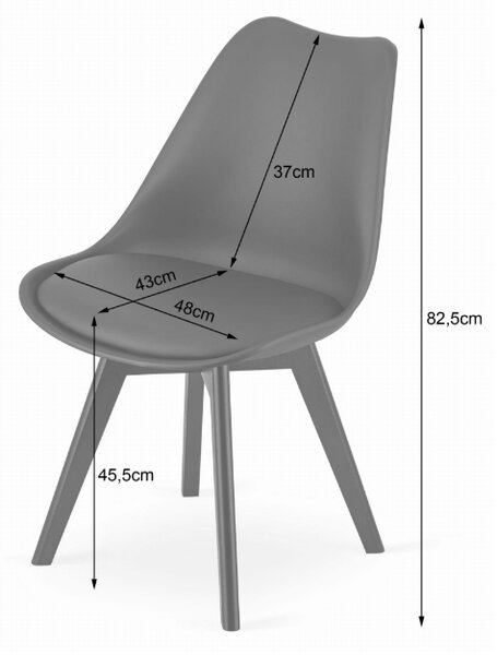 Jídelní set 1 + 4, černý stůl ADRIA 120x80 cm + béžová židle BALI MARK s černými nohami