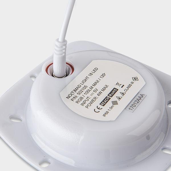 NO(T)MAD Nabíjecí LED svítidlo NOTMAD s uchycením na magnet, IP68 - studená bílá Barva produktu: Bílá