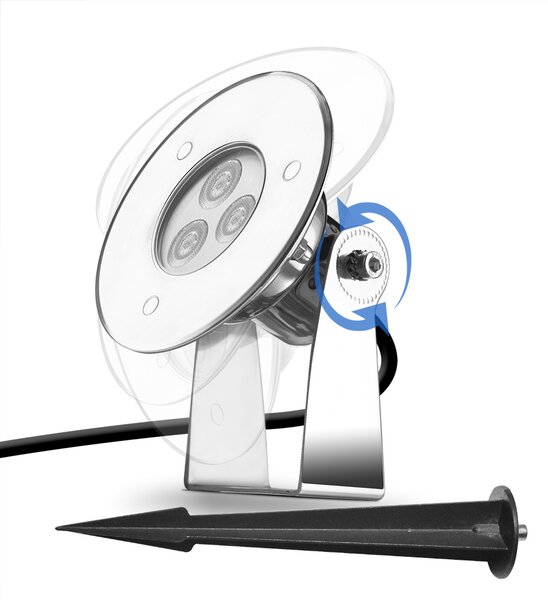 LED-lumin Zahradní LED světlo se zapichovacím trnem 3W RGB 24V Řízení svítidla: Tříkanálový vstup RGB